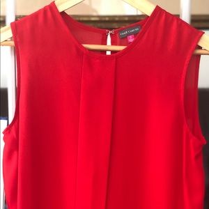 Vince Camuto Sleeveless Red Blouse Size S